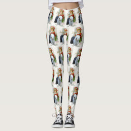 Leggings Navidades de Sheepdog ingleses viejos