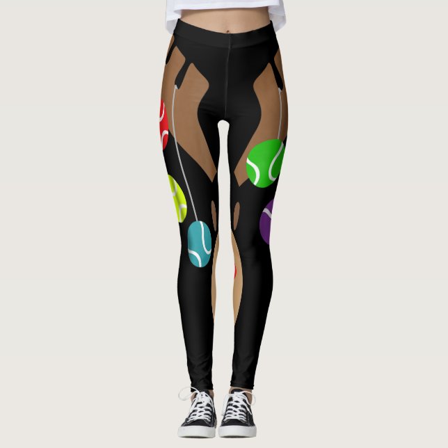 Leggings Navidades De Tacky Tenis Rindeo Con Pelota De Teni (Anverso)