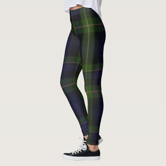 Leggings Navidades de Tartán Verde Azul (Izquierda)