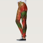 Leggings Navidades de tinte psicodélico verde rojo y oro<br><div class="desc">Estas leggings presentan un diseño de tintes psicodélicos rojos verdes y dorados que recuerdan a la contracultura hippie de los años 60. Perfecto para el yoga, correr, hacer ejercicio en el gimnasio, o justo cuando quieres llevar unas bonitas y atractivas pintas. Los colores de los Navidades son perfectos para las...</div>