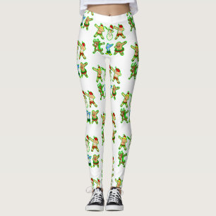 Leggings navidades de vacaciones tropicales de santa claus