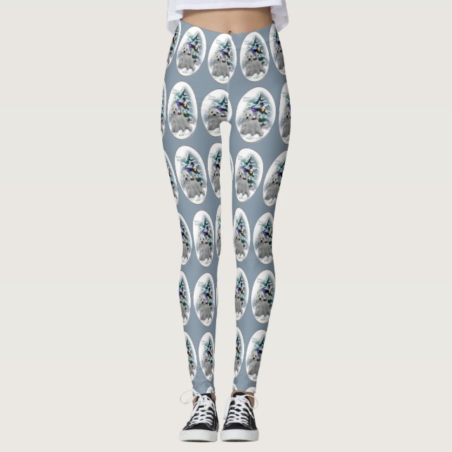 Leggings Navidades de West Highland White Terrier (Anverso)