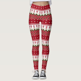 Leggings Navidades del corazón de los ángeles de agua de pu