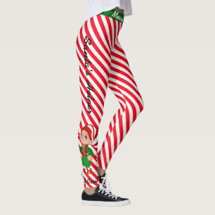 Leggings Navidades del equipo elfo de Santa Candy despojaro