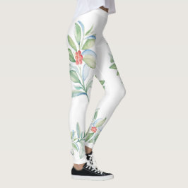 Leggings Navidades del Red y el Holly Verde bonito