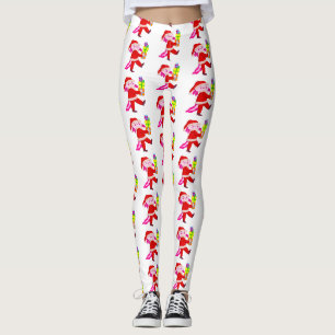 Leggings navidades divertidos axolotl santa claus