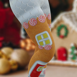 Leggings Navidades divertidos de la casa de Gingerbread fes