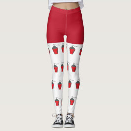 Leggings Navidades divertidos Red Bryn Mawr Lantern Piernas
