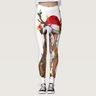 Leggings Navidades divertidos Santa Wrestling Xmas
