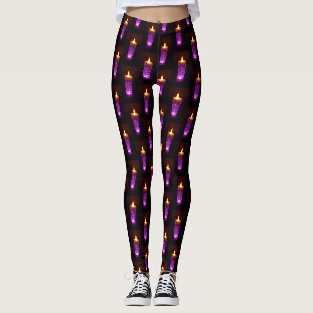 Leggings Navidades Diwali Flama Funny Candle Pattern (Anverso)