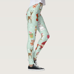 Leggings Navidades Elementos Elves de renos