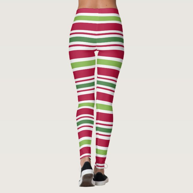 Leggings Navidades Elf Fiesta Holiday Candy Leyendas a raya (Reverso)