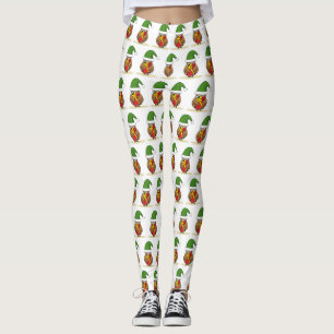 Leggings Navidades Elf Owl con presente