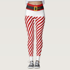 Leggings Navidades Elf Red Stripes Vestir Piernas