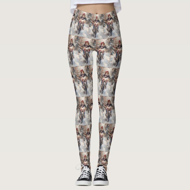 Leggings Navidades en bicicleta de Foxhound English (Anverso)