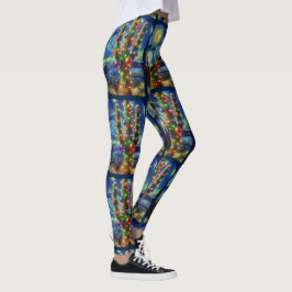 Leggings Navidades en el desierto Saguaro Cactus al suroest
