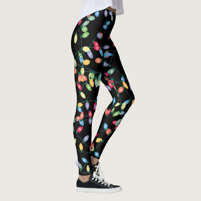 Leggings Navidades enredados alumbran negro (Derecha)