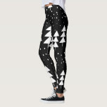 Leggings Navidades escandinavos íntimos Árboles blancos y n<br><div class="desc">Navidades baratos escandinavos Piernas de árboles blancos y negros</div>
