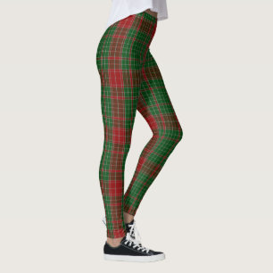 Leggings Navidades escocesas en invierno femenino de Tartán