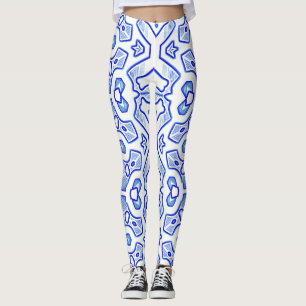 Leggings Navidades Especial blanco azul "Ratti_Creative_Art