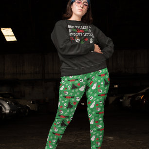 Leggings Navidades espeluznantes Gótico temerario feriado