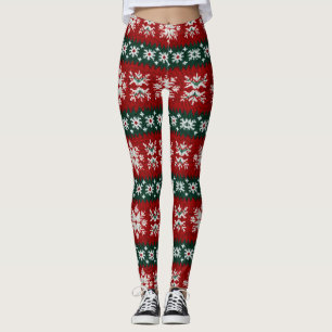 Leggings Navidades Feo Dulce Rojo Y Verde