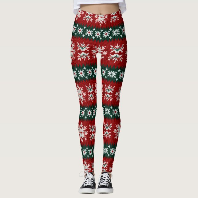 Leggings Navidades Feo Dulce Rojo Y Verde (Anverso)