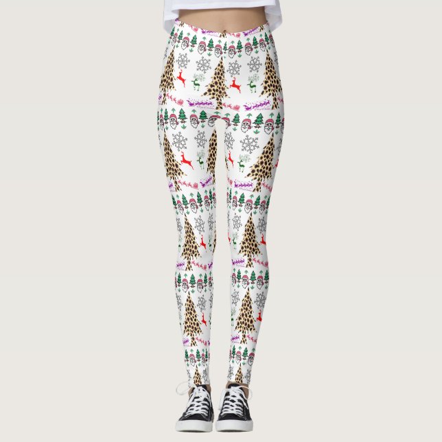 Leggings Navidades feos al azar de Mishmash Thunder_Cove (Anverso)