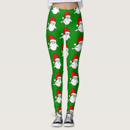 Leggings navidades feos fantasma espeluznante verde