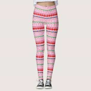 Leggings Navidades feos flamencos rosados tropicales en ros