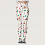 Leggings Navidades feos rojos y rojos<br><div class="desc">Este magnífico diseño presenta un ilustracion delicioso y lúdico de Navidades queridos,  bellamente representado en una vibrante paleta de rojo,  verde y blanco.</div>