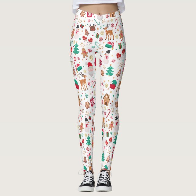 Leggings Navidades feos rojos y rojos (Anverso)