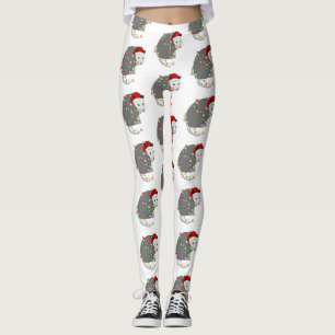 Leggings navidades feos santa claus opossum
