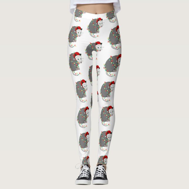 Leggings navidades feos santa claus opossum (Anverso)