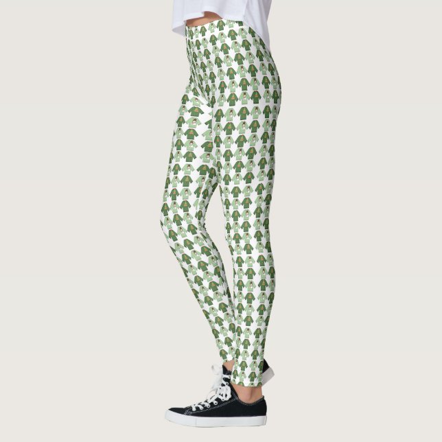 Leggings Navidades feos sudaderas, verdes (Izquierda)