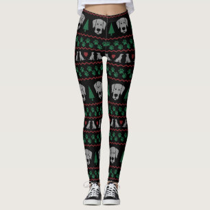 Leggings Navidades feos Sweater Labrador Retriever Edition