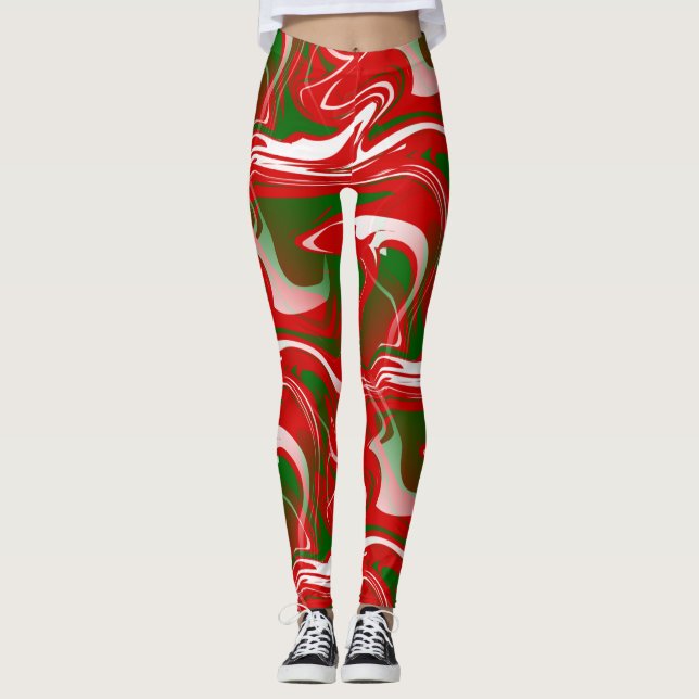 Leggings navidades feos trinquete de mármol trinquete (Anverso)