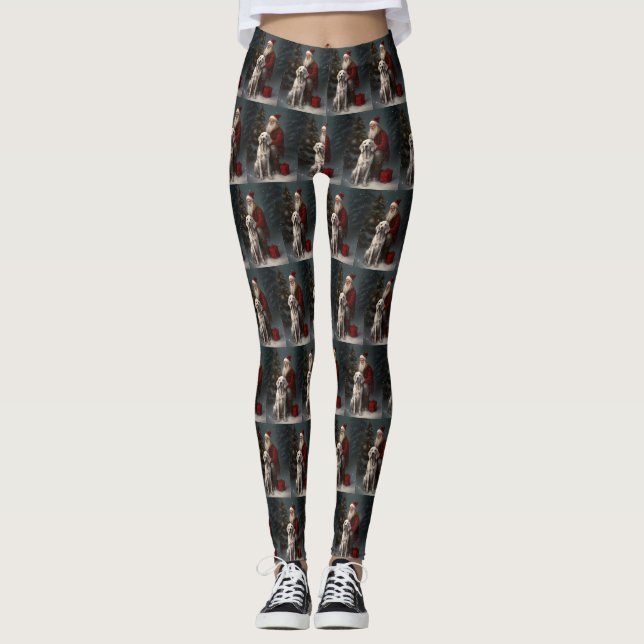 Leggings Navidades festivos de Inglaterra con Santa Claus (Anverso)