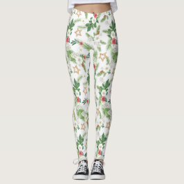 Leggings Navidades festivos Floral y botánico