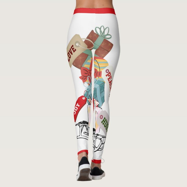 Leggings Navidades festivos modernos de Peace Love Joy (Reverso)