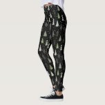 Leggings Navidades festivos modernos Personalizado de árbol<br><div class="desc">Comparte el espíritu de la temporada de vacaciones de los Navidades con estas leyendas que presentan un patrón de Navidades abstractos modernos y árboles forestales en tonos de salvia y verde oliva con un color de fondo editable que puedes cambiar para crear tu propio aspecto personalizado (mostrado en negro). ASISTENCIA:...</div>