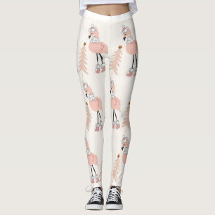 Leggings Navidades Flamingo Rosado