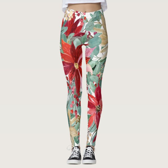 Leggings Navidades Floral Bird Art (Anverso)