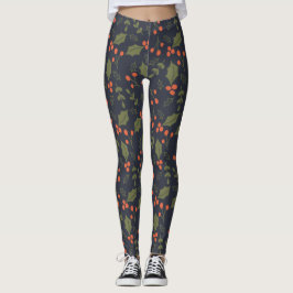 Leggings Navidades Foliage Foliage Holly Greenery