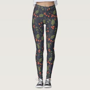 Leggings Navidades Foliage Foliage Holly Greenery