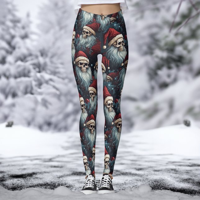 Leggings Navidades góticos Skulls Santa Hats Gothmas (Subido por el creador)