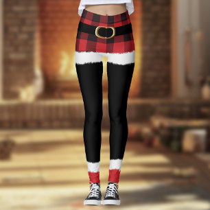 Leggings Navidades graciosos y modernos de chivos Santa Cos