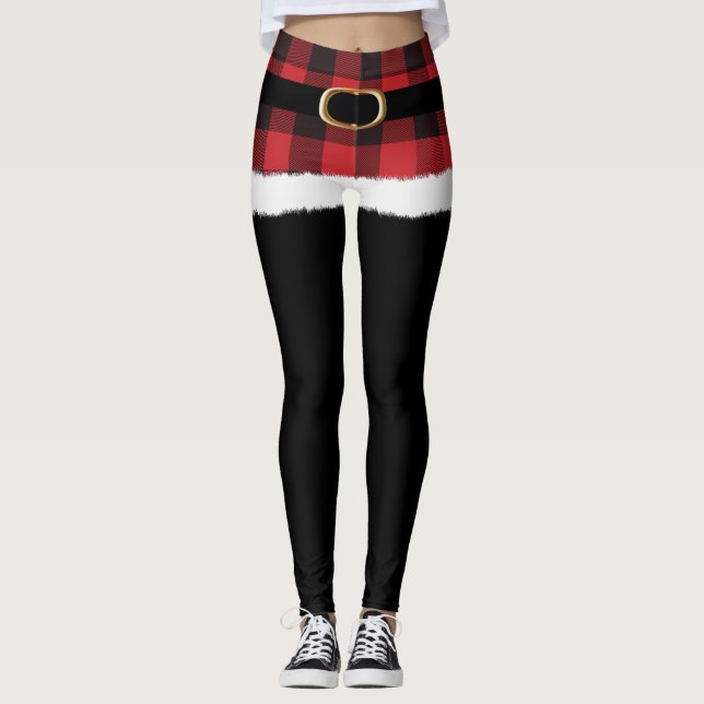 Leggings Navidades graciosos y modernos de chivos Santa Cos (Anverso)