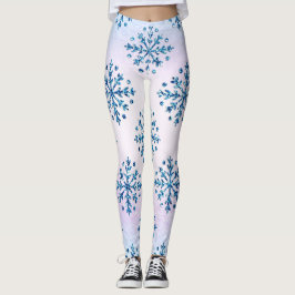 Leggings Navidades helados azules copos de nieve irlandeses