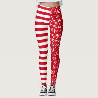 Leggings Navidades Ho con franjas rojas